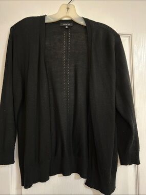 Verve Ami Black Open-Front Cardigan